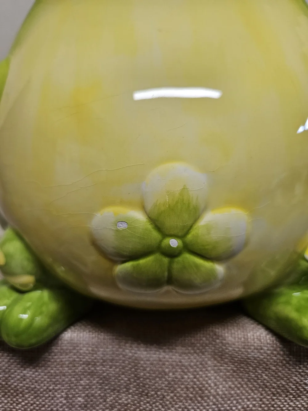 Toby Toad Ceramic Frog Cookie Jar